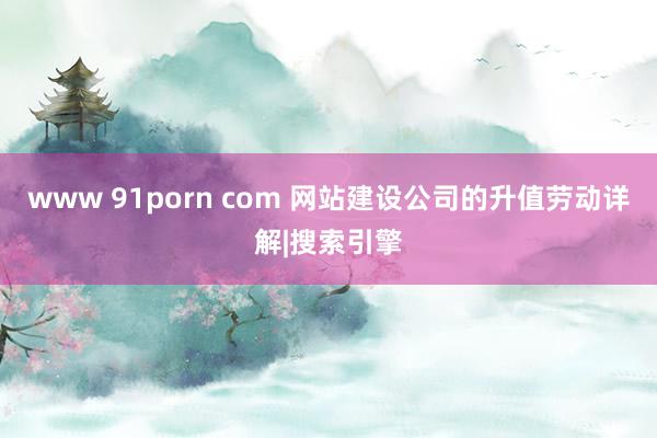 www 91porn com 网站建设公司的升值劳动详解|搜索引擎