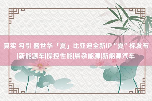 真实 勾引 盛世华「夏」比亚迪全新IP“夏”标发布|新能源车|操控性能|羼杂能源|新能源汽车