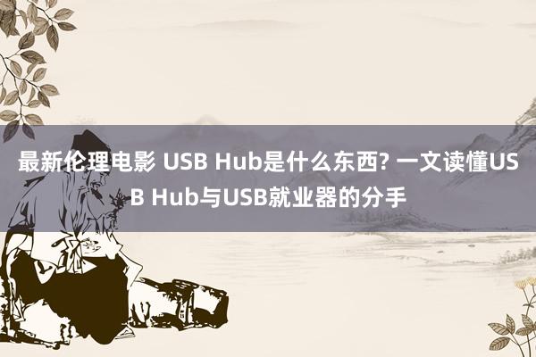 最新伦理电影 USB Hub是什么东西? 一文读懂USB Hub与USB就业器的分手